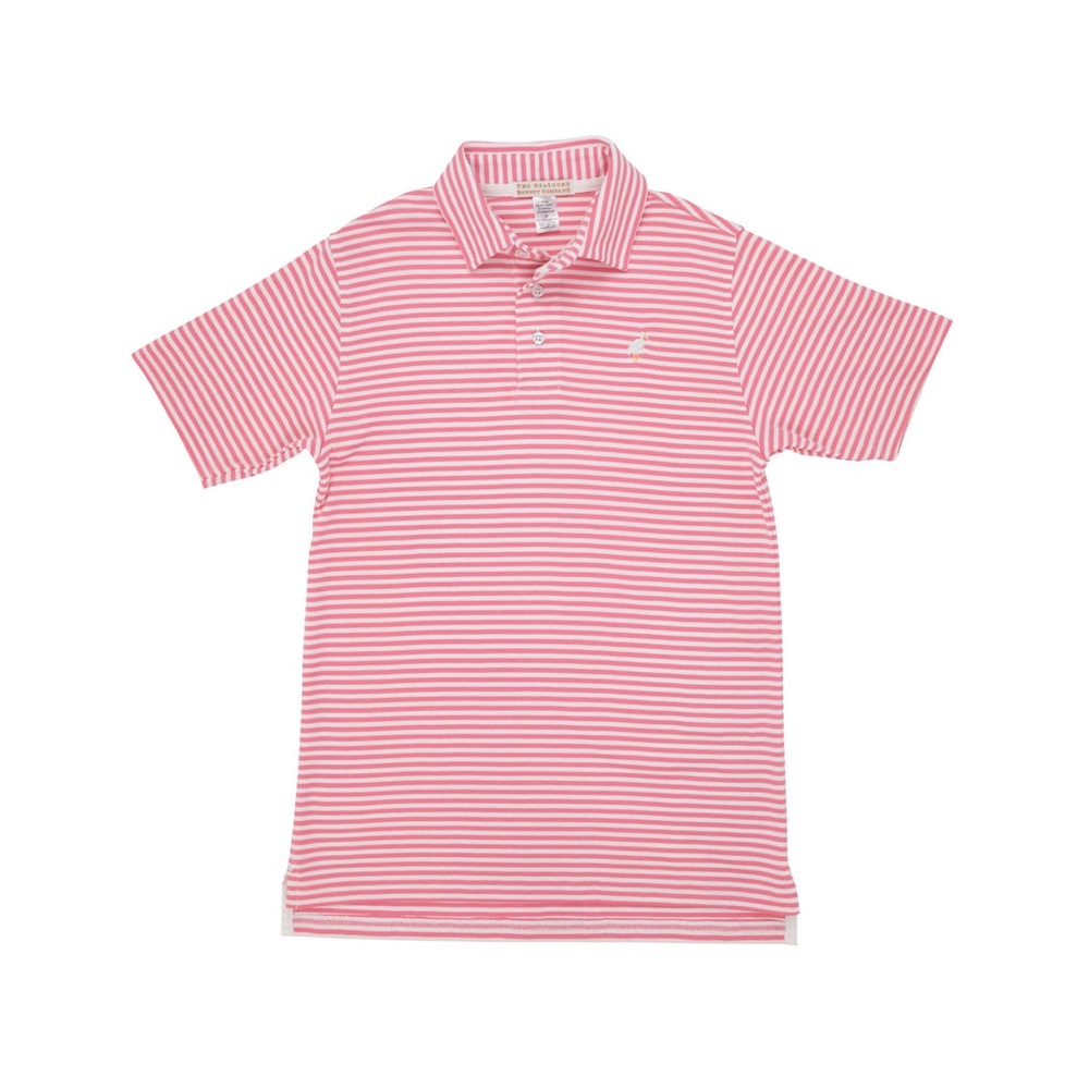 NWT Beaufort Bonnet Company Pink and White Striped Polo